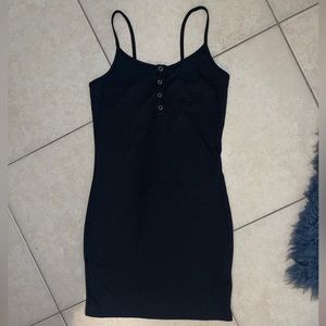Zaful tight ribbed black dress , size 6 , never worn , stretch material